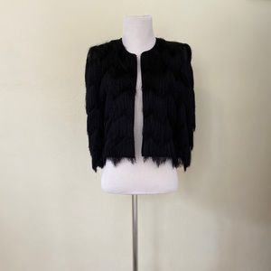BCBG Maxazria fringe jacket